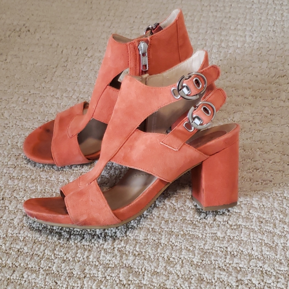 Earthies Marino Sandal, Bright Coral, 8